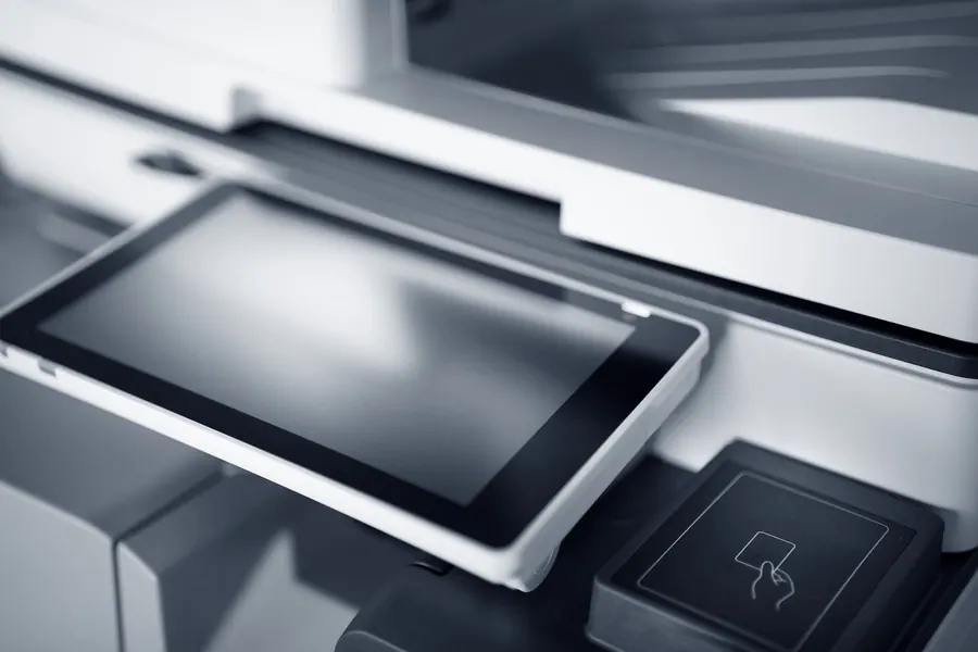 Office printer and document equipment close-up